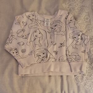 Disney Princess Kids Sweatshirt - Light Pink, Size 5/6